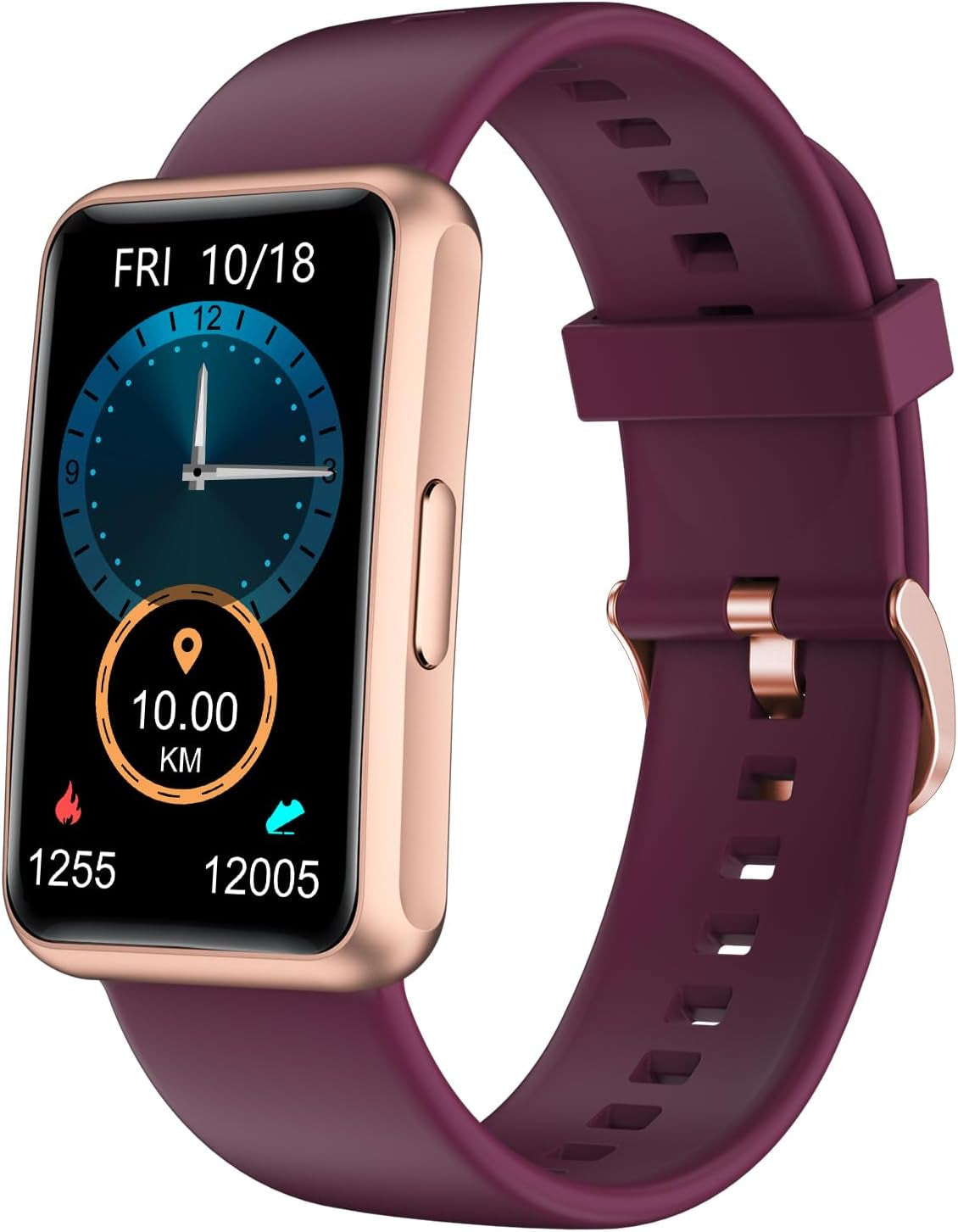 IP68 Waterproof Fitness Tracker for Men and Women - Full Touch Screen with Step Counter, Calorie Monitor, Sleep Tracker, and Alarm Clocks (Purple)