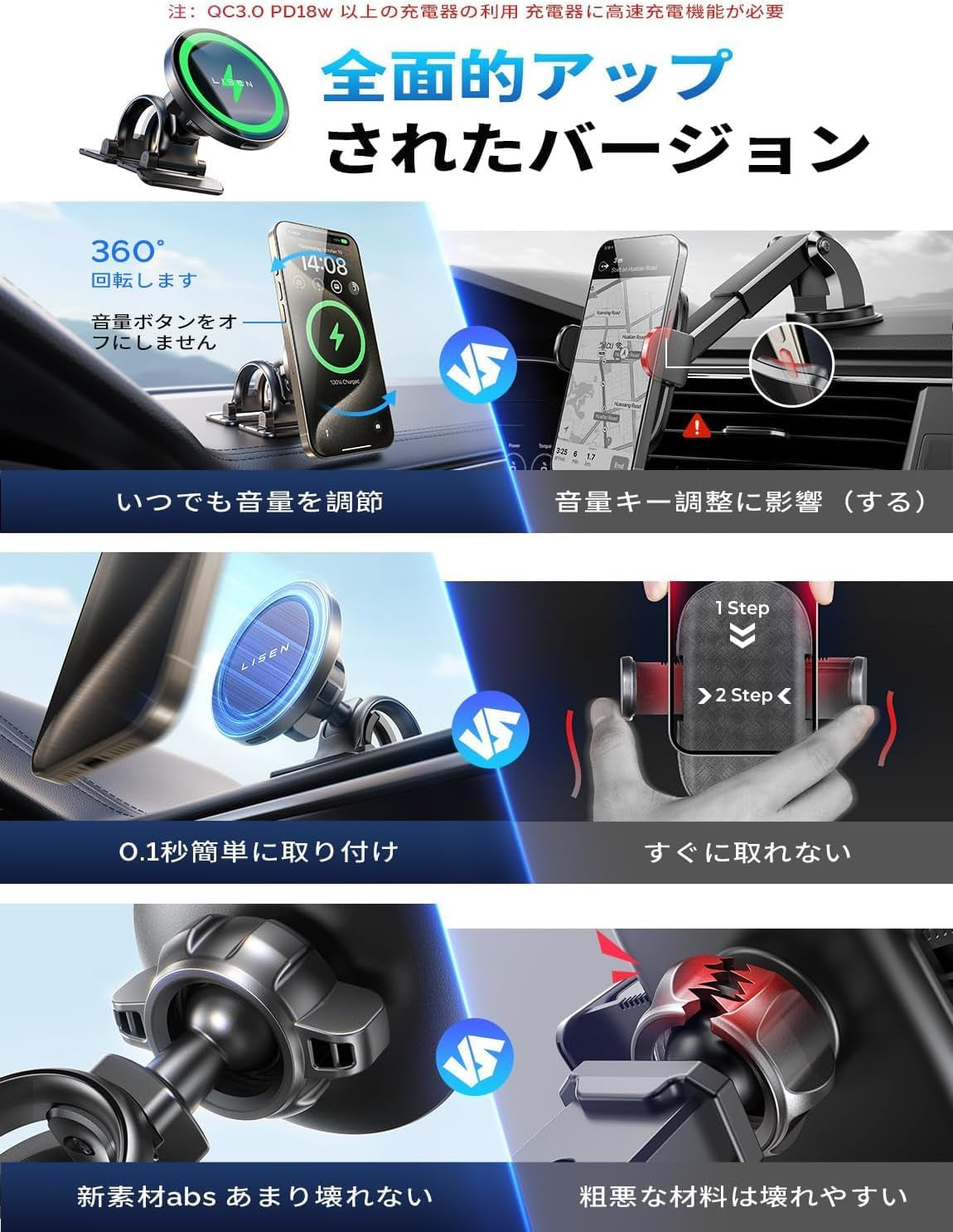 for 15W Magsafe Car Mount Charger,Super Fast Iphone Magnetic Wireless Car Charger for Iphone 16 Pro Max Accessories，Magsafe Charger Fits Iphone 16 15 14 13 12,Samsung with Magsafe Case