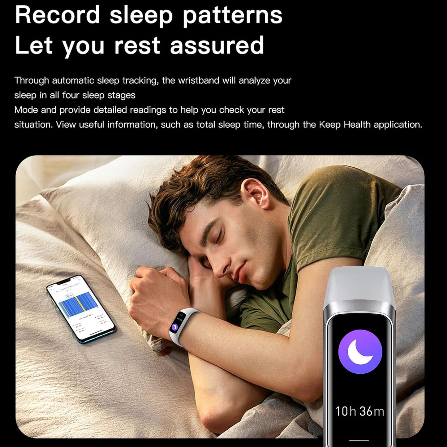 Health and Fitness Tracker for Men and Women - AMOLED Display, Slim Design, 25 Sports Modes, Heart Rate and Blood Pressure Monitoring, Alarm, Stopwatch, Timer, Calorie Tracking, IP68 Waterproof